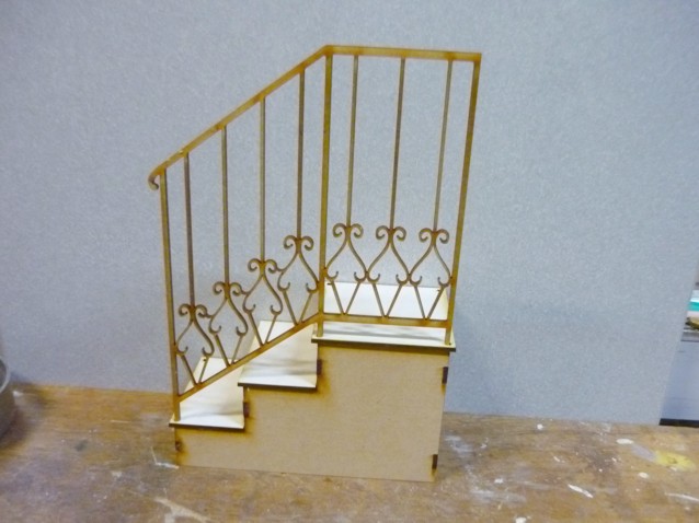 オリジナルミニチュアキットを製作 小さな階段の作り方