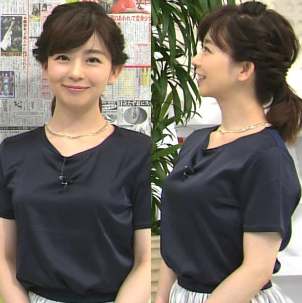 松尾由美子アナの着衣巨乳