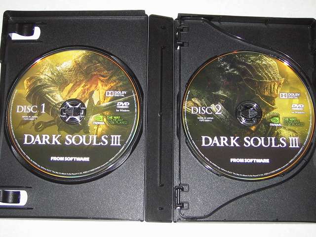 PC 版 DARK SOULS III 特典付き(特製マップ & オリジナルサウンドトラック) インストールディスク DISC1 と DISC2