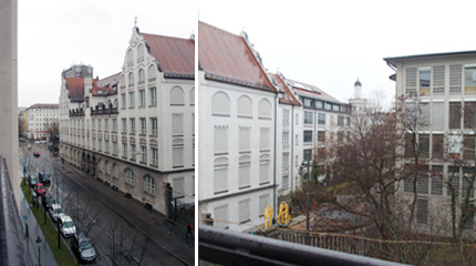 部屋からの眺め　ドイツホテル